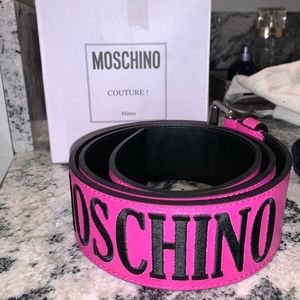 Pink Moschino Statement Belt